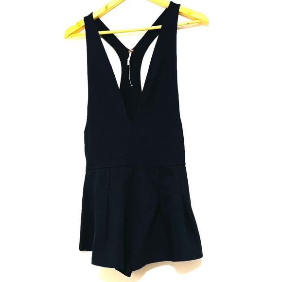NWOT Free People Black Pleated Romper - Picture 3 of 12